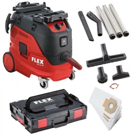Flex VCE 33 M AC - akční Vysavač, Třída M, nádoba 30 l, automatický oklep + sáčky + L-boxx