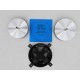 ETT - Uchycení ventilátoru pod obklad 100 mm - kulatý výřez - černé